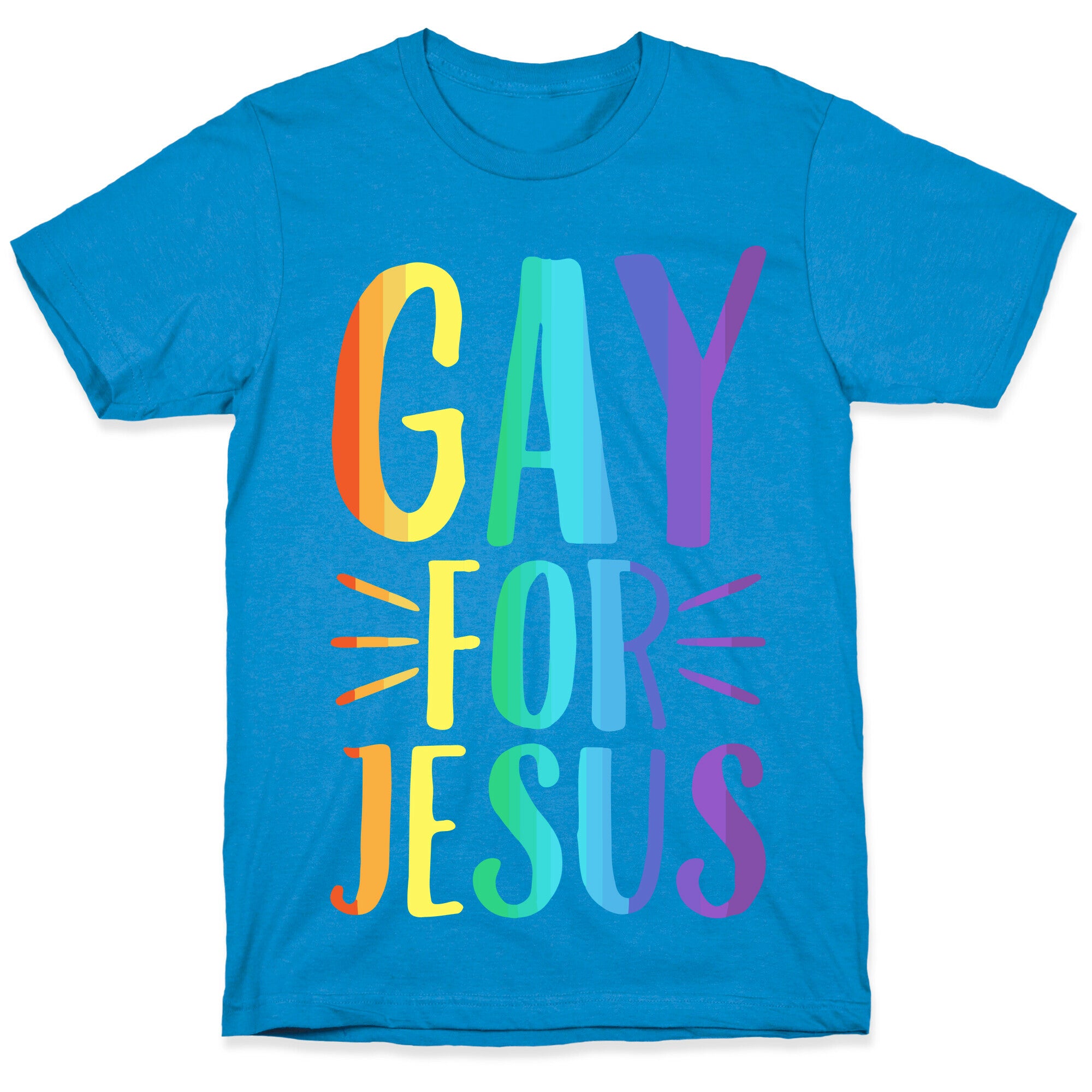 Gay For Jesus White Print T-Shirt